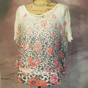 Lavish Poppies and Floral Design Top